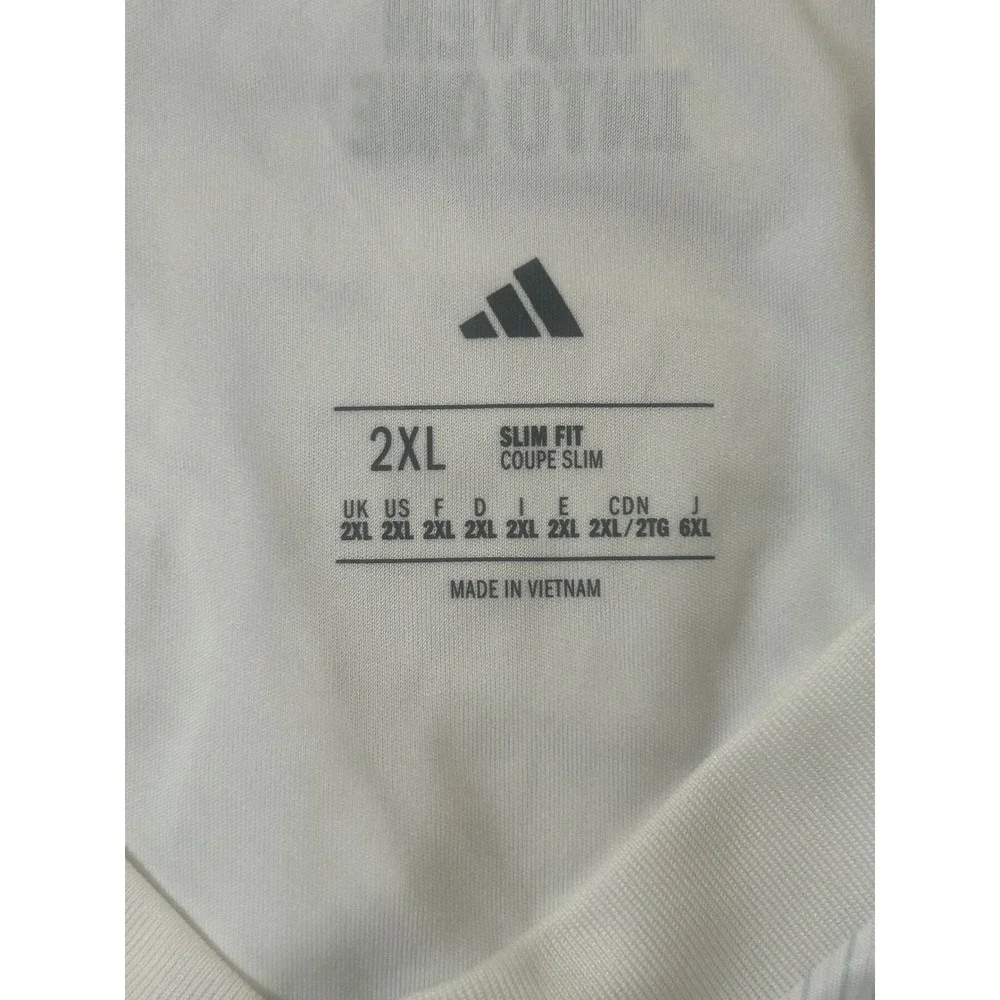 Adidas San Diego FC Jersey Mens 2XL White New Slim Fit DirecTV Soccer Shirt